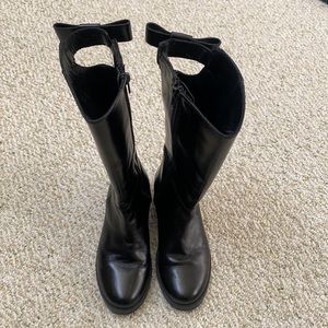 Zara leather black boots